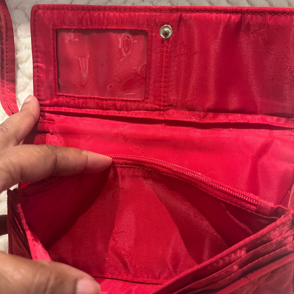 Vera Bradley Red Quilted Wristlet - Picture 4 of 10